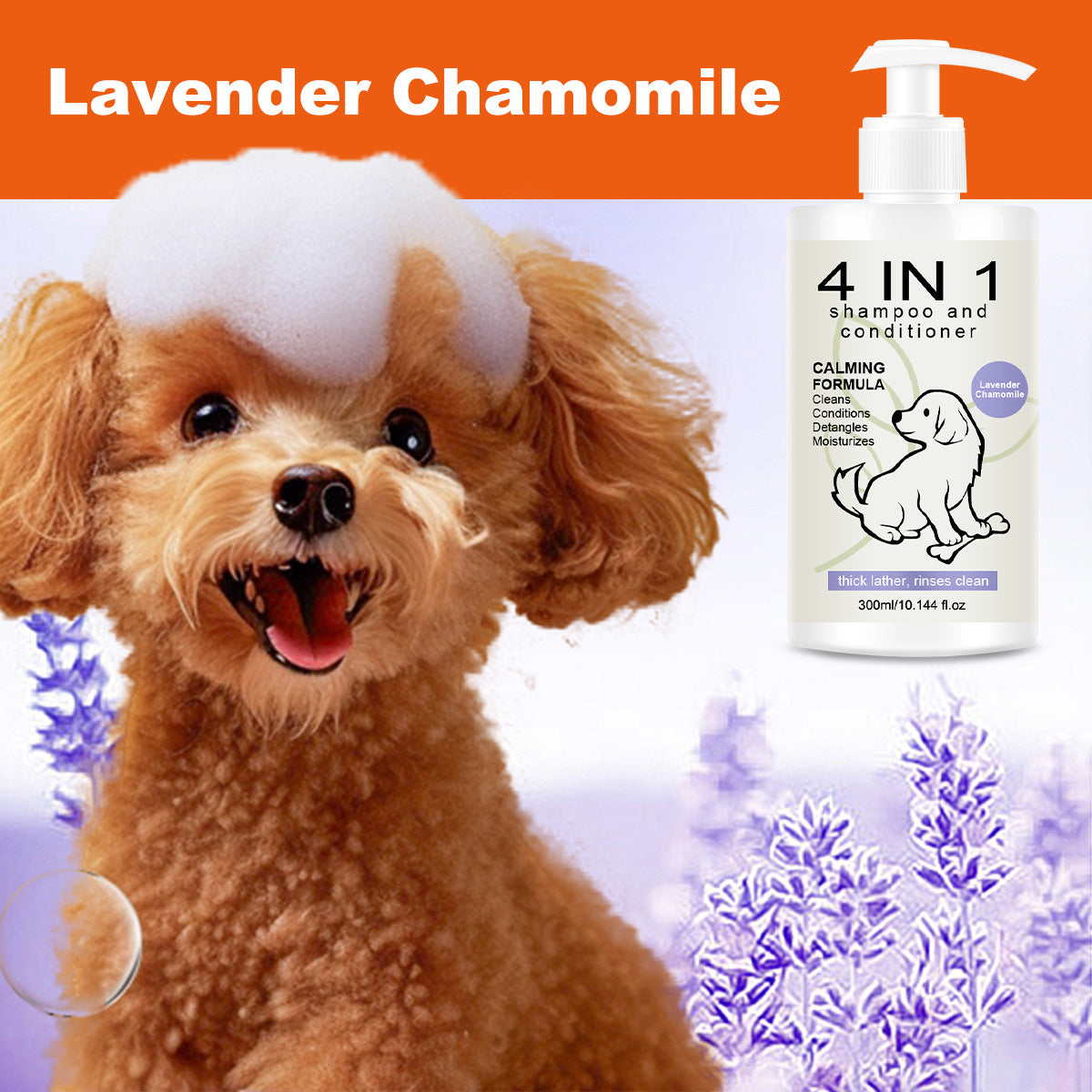 Pet Shampoo Liquid for Deep Cleansing and Moisturizing