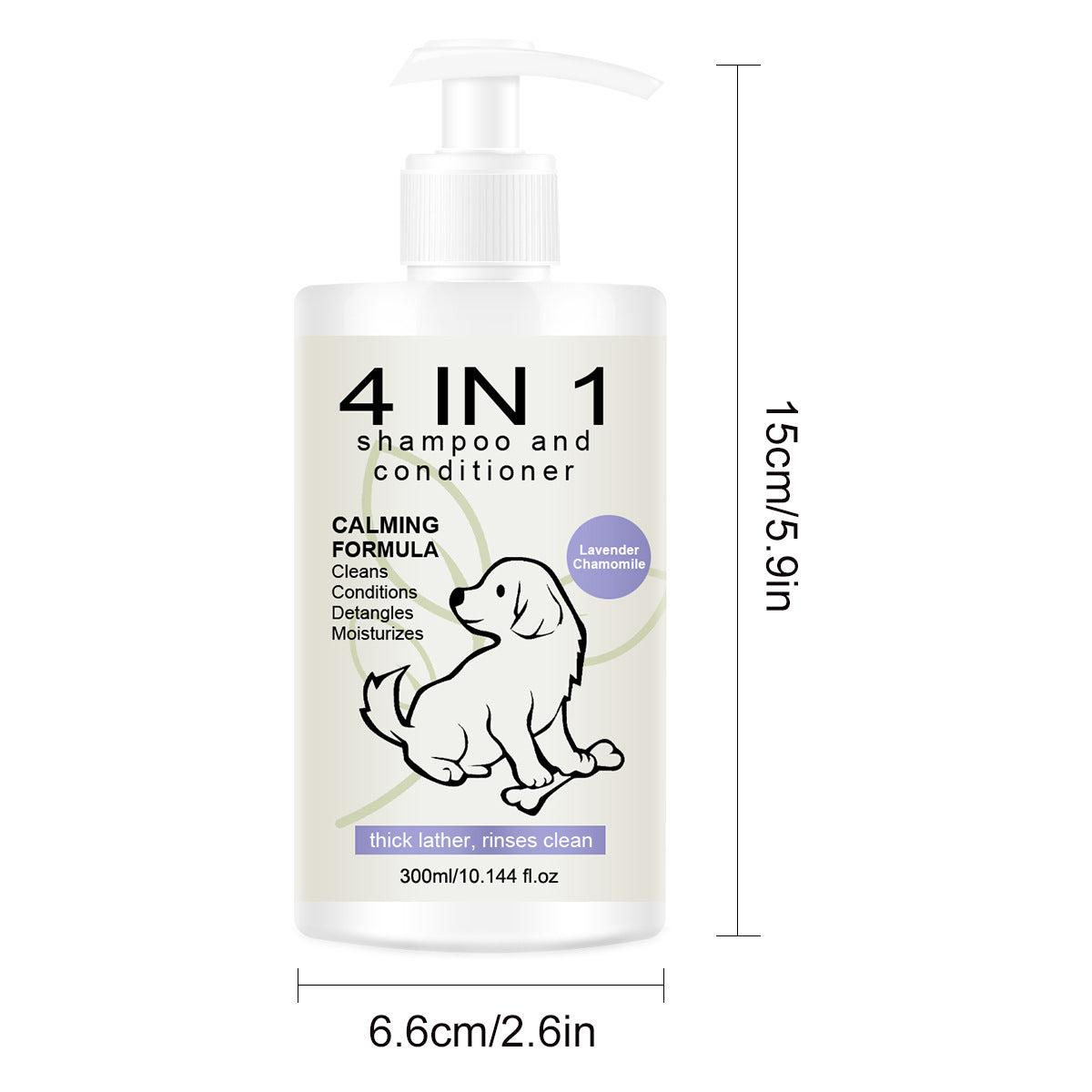 Pet Shampoo Liquid for Deep Cleansing and Moisturizing