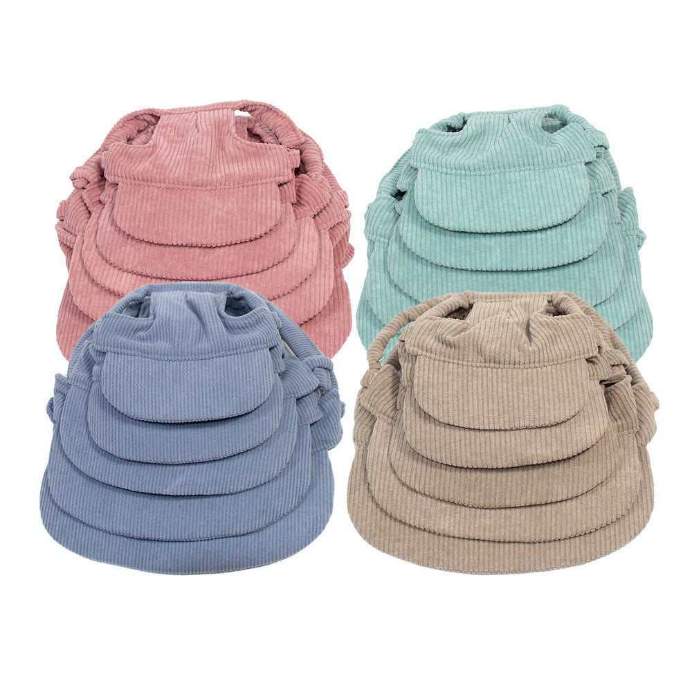 Corduroy pet sun hat